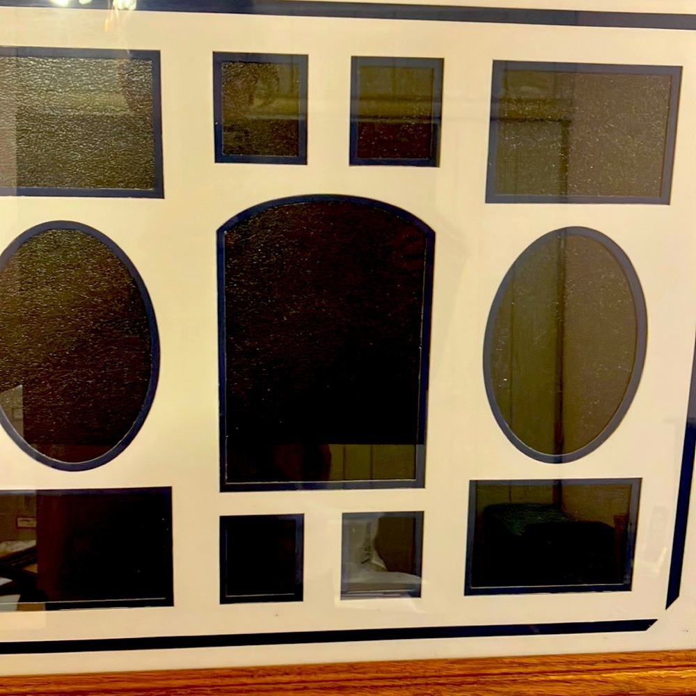 Frame, wooden, custom collage matte